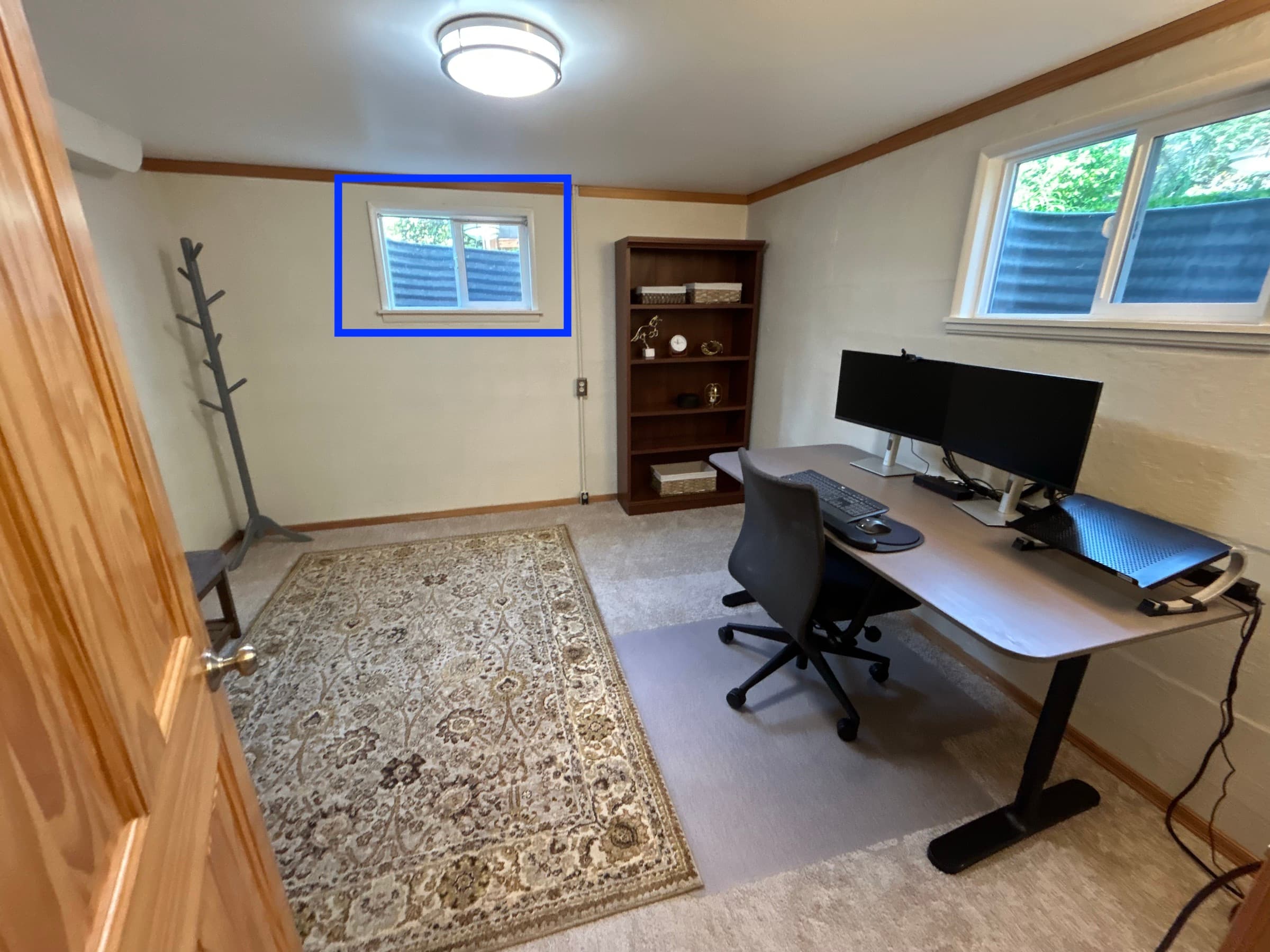Basement office / future bedroom egress